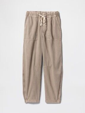 GAP Taupe Pull-On Barrel Leg Utility Jeans